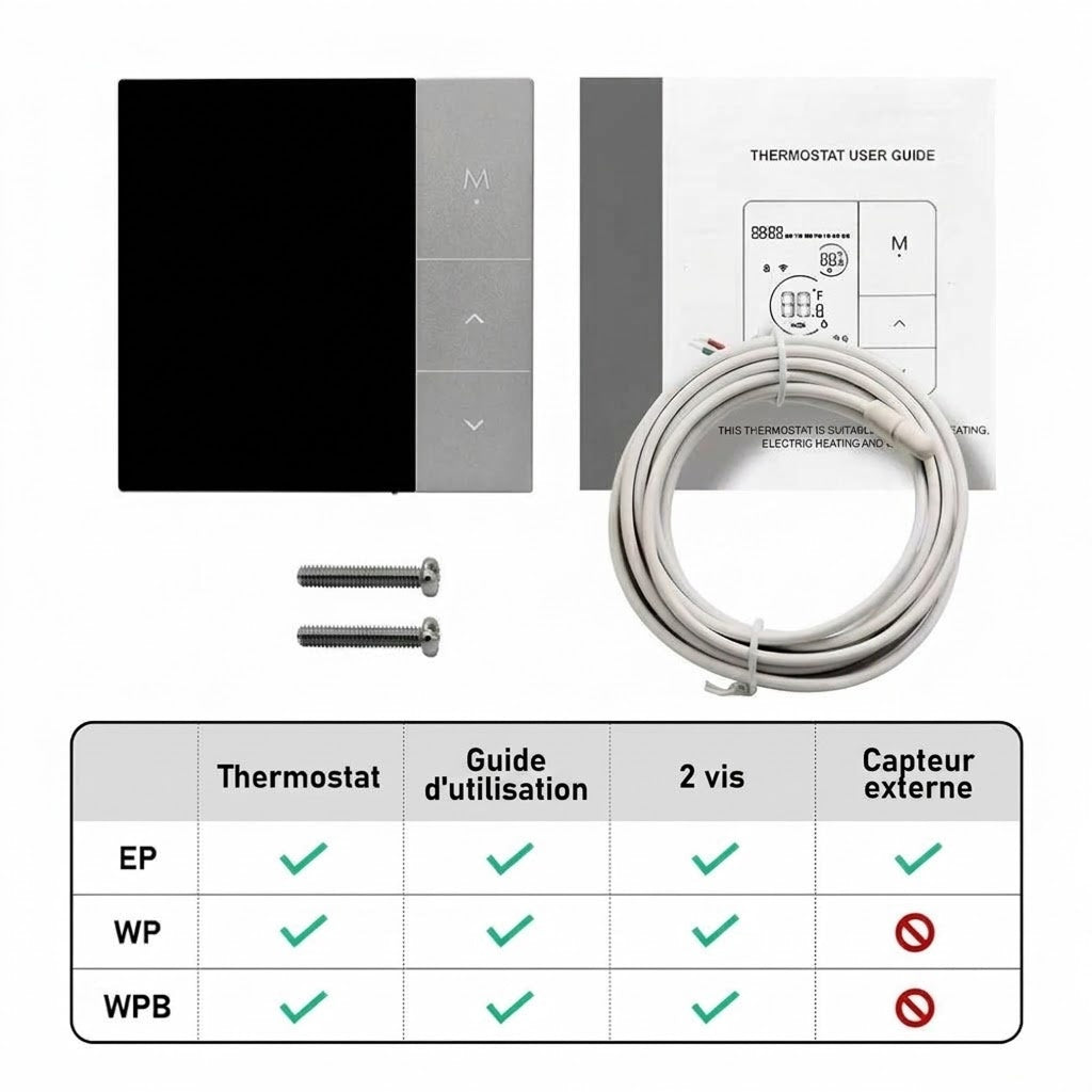 Naresync contrôle via Smart Life/Tuya, Alexa, Google Assistant, précision ±0,5 °C et programmation